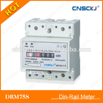 DRM75S single phase din-rail digital watt meter